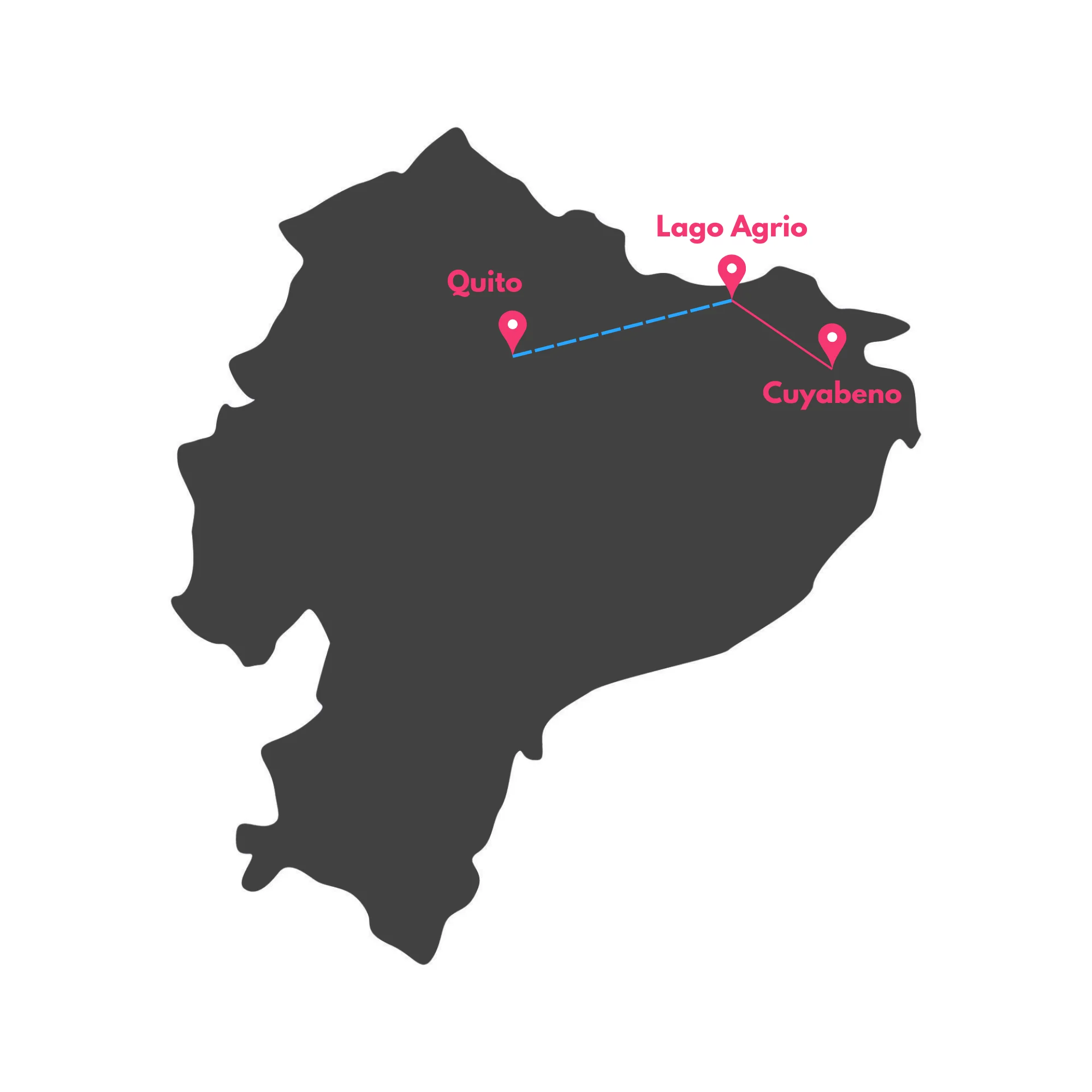 4 & 5 Days - Cuyabeno Amazon Comfort Tour - ESSENTIAL map